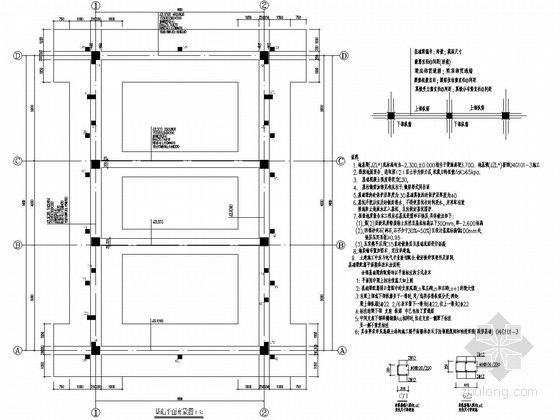 上海6层建筑结构施工图资料下载-[上海]单层框架结构四个单体建筑结构施工图