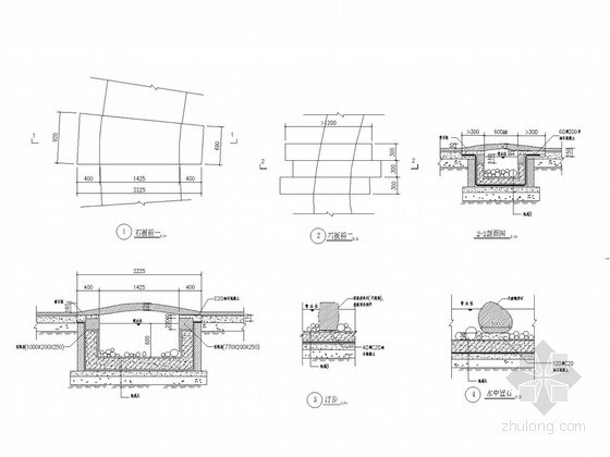 跌水池置石汀步施工详图-置石详图 