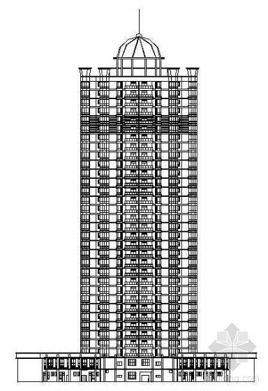 十三层商住楼图纸资料下载-某三十三层高层商住楼建筑方案图
