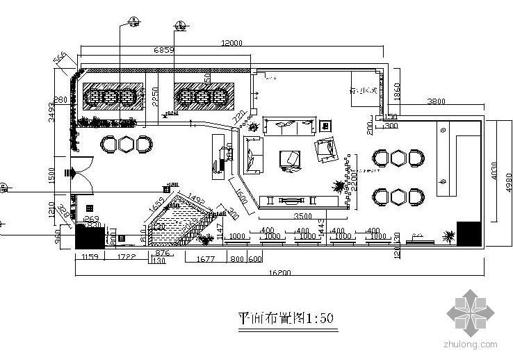 展览展示资料资料下载-某材料展厅装修图（含效果）