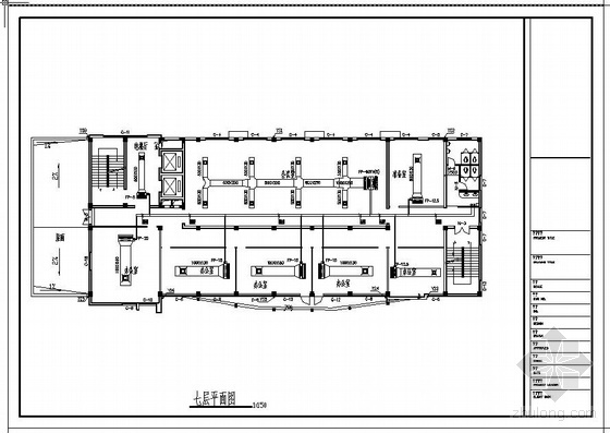 7层办公建筑资料下载-浙江某七层办公楼空调平面图