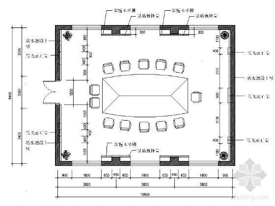 广场设计学生作业资料下载-[学生作业]会议室设计图