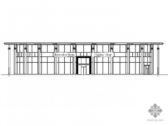 婚纱展示厅施工图资料下载-[宁波]某名车展示厅建筑施工图