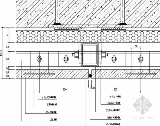 幕墙构造详图cad资料下载-槽板式、钢销式石板幕墙节点构造详图