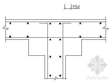 墙体沉重柱大样节点资料下载-丁字节点柱处墙体水平筋作法示意图