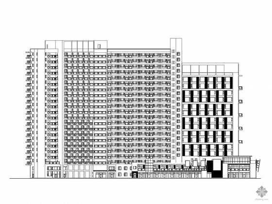 某商业综合体平面扩初图资料下载-[湖南]某二十二层综合楼方案扩初图