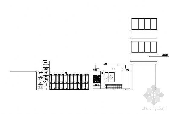 铁门大门图片设计CAD图资料下载-某公园大门设计图