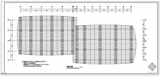 桁架屋顶厂房资料下载-某网球俱乐部三角形空间钢管桁架屋盖结构设计图