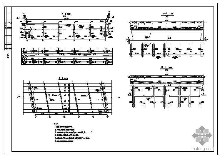 连续板配筋图资料下载-5x20m预应力空心板结构跨河桥设计图