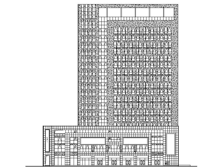 写字楼建筑施工图CAD资料下载-[江苏]市中心现代商业写字楼建筑施工图