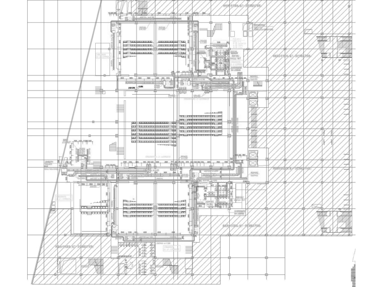[贵州]高层商业办公娱乐综合体暖通全系统设计施工图（机房设计）-影城负一层空调通风平面图.jpg