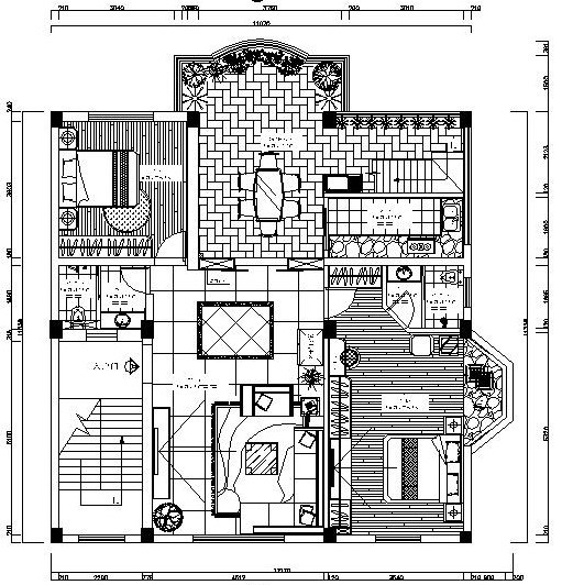 3层别墅整套图资料下载-双层独栋别墅内部装修整套施工图设计（附效果图）