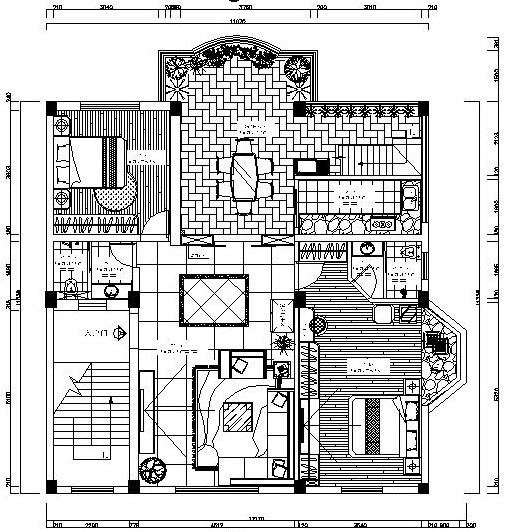 室内设计施工图整套资料下载-双层独栋别墅内部装修整套施工图设计（附效果图）