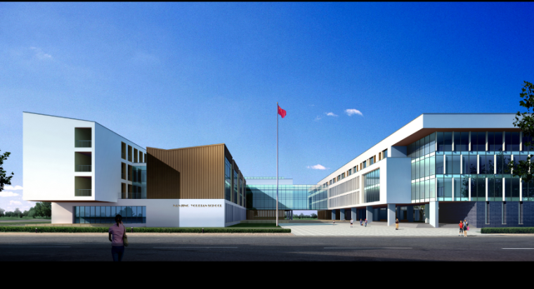 中学门头建筑设计方案资料下载-[南京]某中学建筑设计方案文本