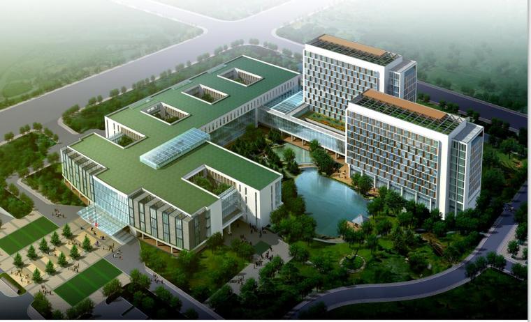 医院总平面规划设计资料下载-[江苏]溧县人民医院建筑规划设计JPG(37页)