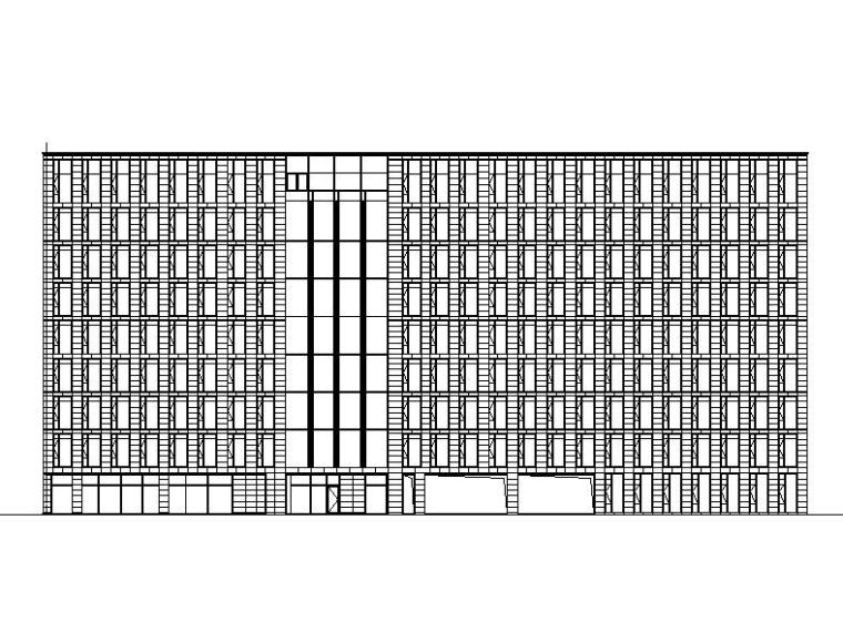 高层餐厅资料下载-[浙江]高层框架结构幕墙立面商务办公楼建筑施工图