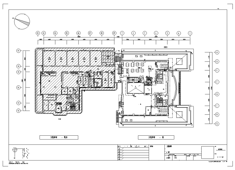 日本某大型医院室内装修设计施工图纸（42张）-五层平面图