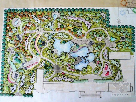 著名庭院庭院设计方案资料下载-某宾馆庭院规划设计方案