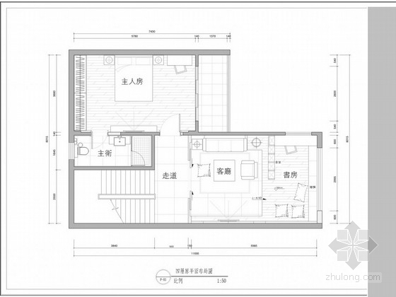 单身公寓室内设计模型资料下载-[佛山]单身公寓室内设计方案图
