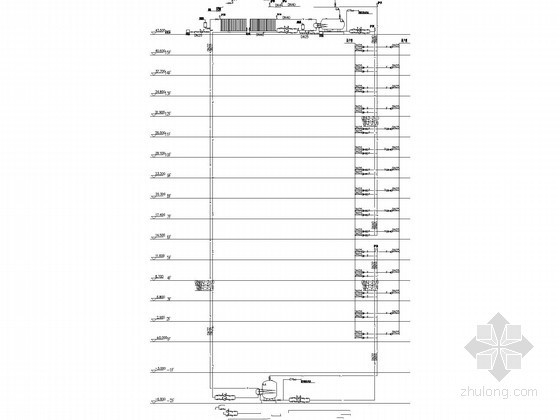 [北京]高层住宅楼太阳能热水工程给排水施工图纸（15层）-系统统 