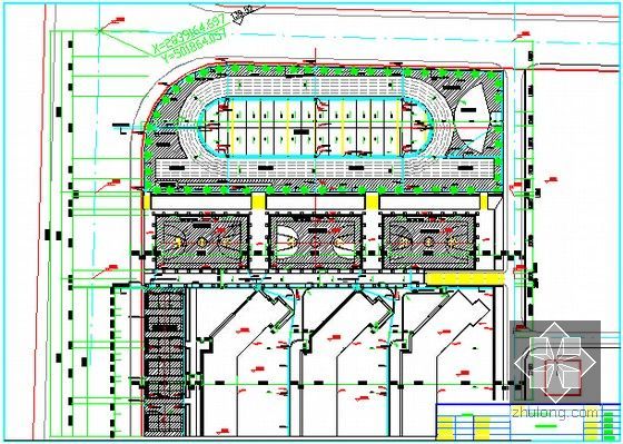 [江西]小学运动场改建工程量清单及招标文件(含图纸)-运动区总平面图