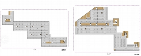 [重庆]现代风格办公地块规划及单体建筑设计方案文本-地下车库平面图