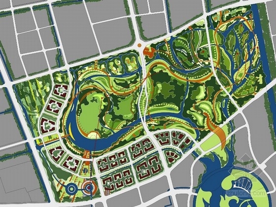 城市中央公园模型资料下载-[浙江]城市中央公园规划设计概念方案（著名公司设计）