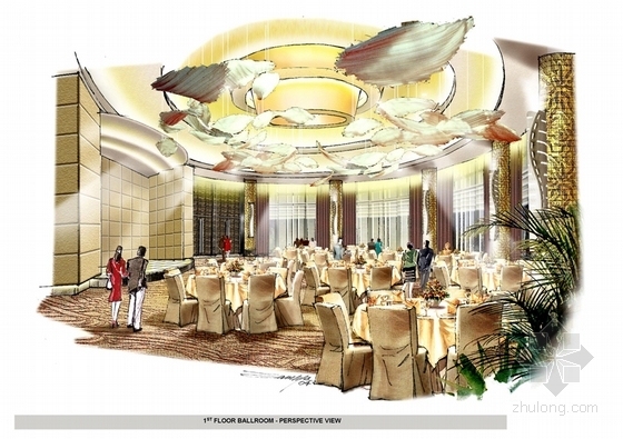 [上海]五星级现代风格花园酒店室内装修设计方案效果图