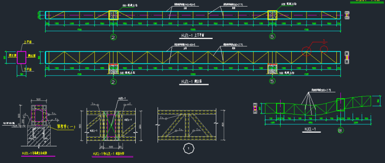 钢桁架大门造型结构设计图_2