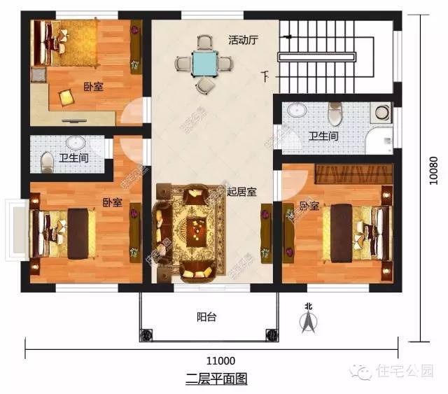 10套经典新农村自建房图纸分享，个个都是经典-户型三：2.jpg