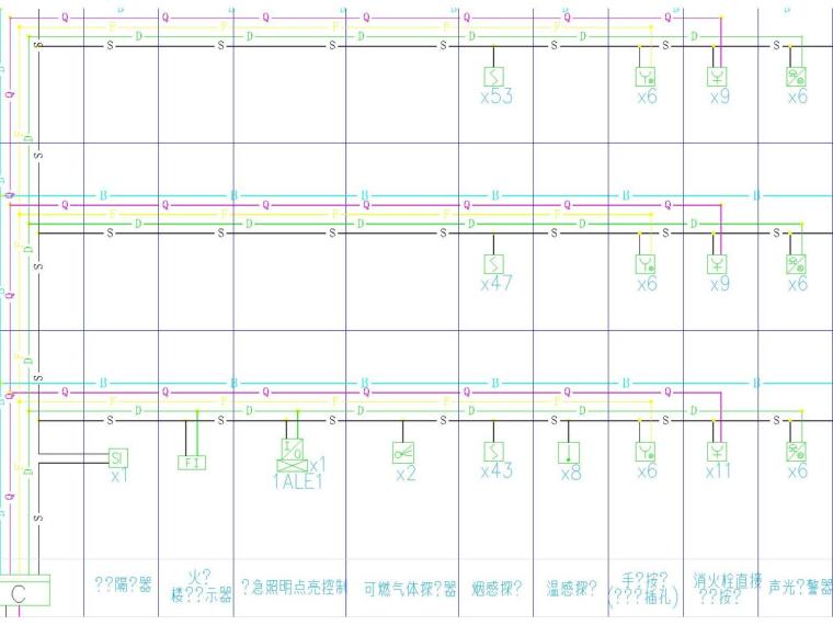 广东大型幼儿园全套电气施工图-消防报警系统图.jpg