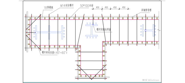 [重庆]来福士广场项目（A标段）地下室及裙楼区域8m以下模板方案-剪力墙阴阳角处处理措施