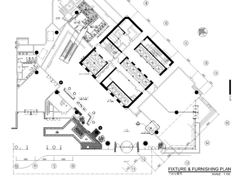 泳池施工图CAD资料下载-[广东]惠州CCD--富力万丽酒店公共区域CAD施工图（附效果图）