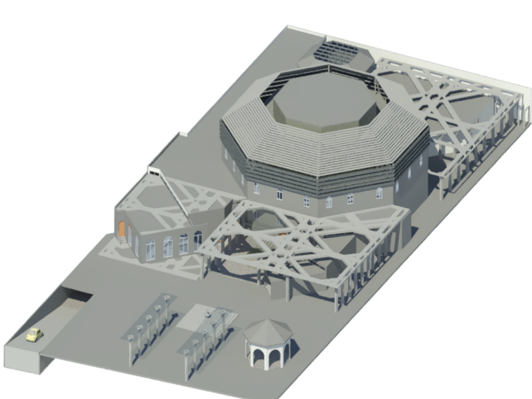 伦敦奥运会射击馆资料下载-BIM模型-revit模型-体育馆模型