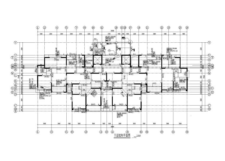7层商品房图资料下载-[上海]10栋框剪结构商品房住宅楼结构施工图
