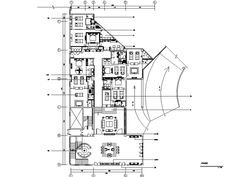 农家乐酒店建筑施工图资料下载-[福建]铭濠酒店会所SPA空间设计施工图（附效果图）