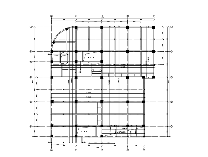 云南地区框架结构资料下载-[云南]8层框架结构商厦结构施工图（CAD，25张）