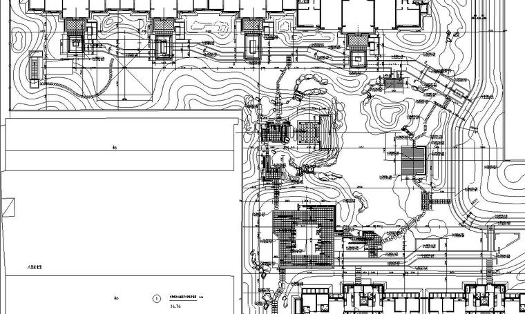 [北京]知名地产东郡居住区北区部分图纸施工图设计（CAD）-空影潭详图