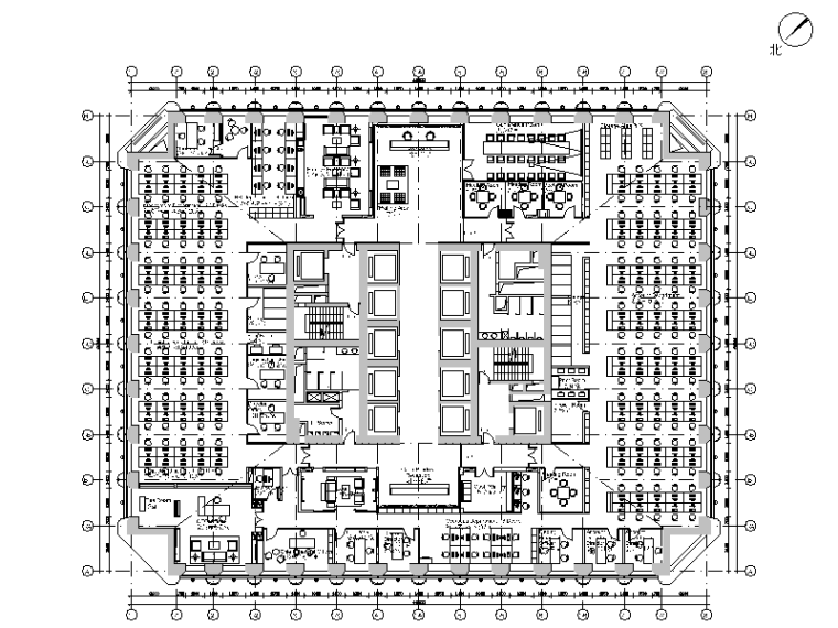 办公室平面布置图cad资料下载-[广东]现代简约研究院办公室设计CAD施工图（含效果图）