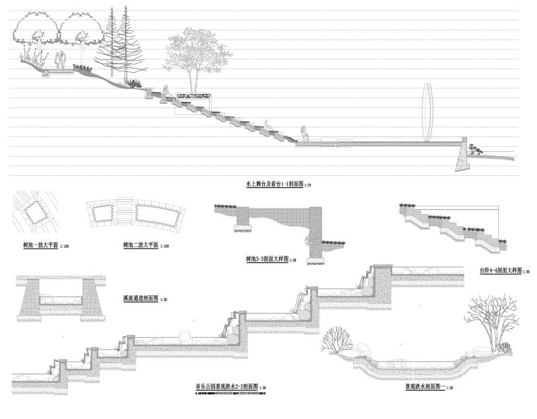 湿地公园施工步骤资料下载-[四川]某知名湿地公园东区施工图纸汇总（生态，湿地）