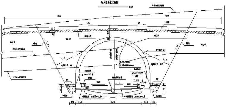 公路单向行驶双车道分离式隧道施工图纸_5