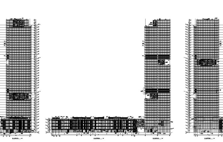 现代建筑办公楼资料下载-[中国]某城市196米超高层现代风格知名企业办公楼建筑设计CAD施工图纸