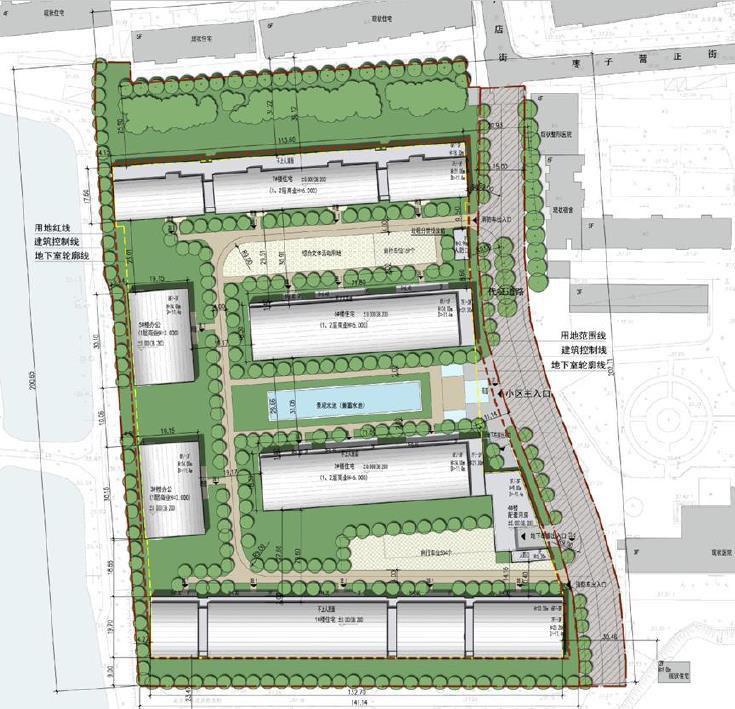 [北京]壹号院住宅区建筑设计方案文本-总平面图