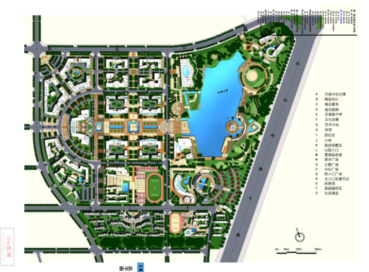 [福建]晋江科技工业园区中心区城市设计方案文本-总平面图