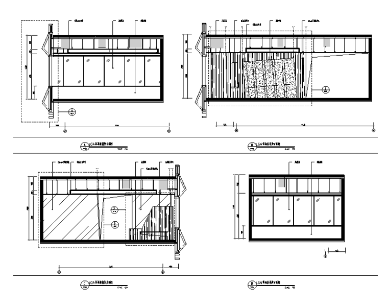 LA公园一号广场办公空间设计施工图（附效果图+材料清单）-立面