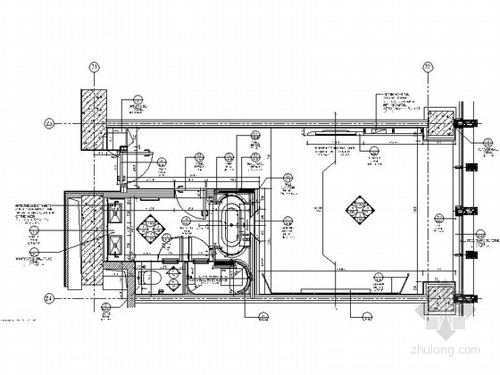 室内精装施工图纸资料下载-[天津]精品五星级酒店室内精装样板房CAD施工图