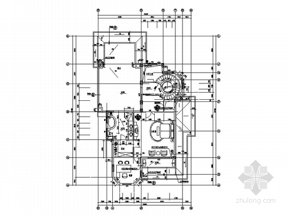 [新农村]3层新中式风格独栋别墅设计施工图（含效果图）-3层新中式风格独栋别墅设计平面图