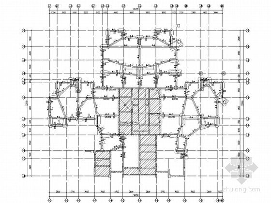 24层剪力墙资料下载-24层剪力墙结构住宅楼结构图（地下三层）