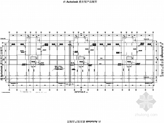 施工建筑图加结构图资料下载-[鄂尔多斯]14层加阁楼剪力墙结构住宅楼结构图（地下一层）