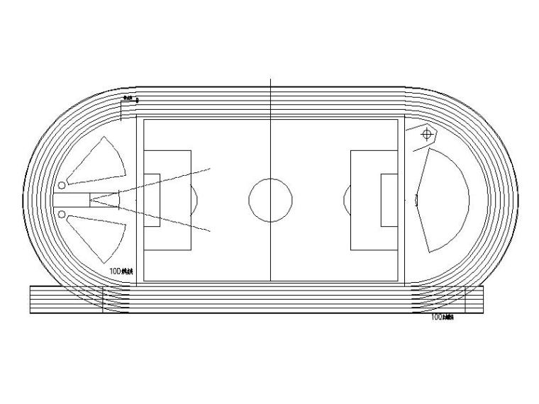 学校风雨球场cad资料下载-[浙江]大学300米风雨操场及运动场施工图